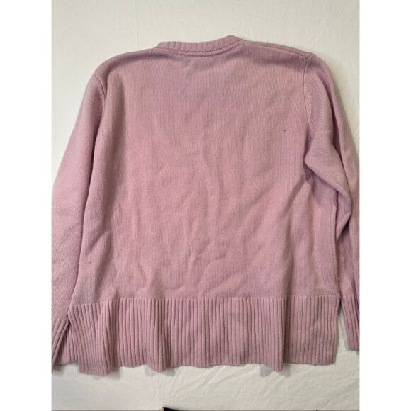 Theory Women’s Patel Pink Cashmere Crewneck Sweater, size Large - Picture 5 of 7
